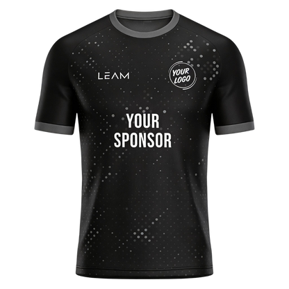 Custom black with a subtle speckled pattern football jersey 