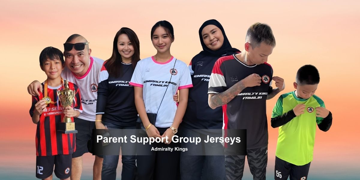 Parent Support group wearing custom LEAM jerseys in singapore 