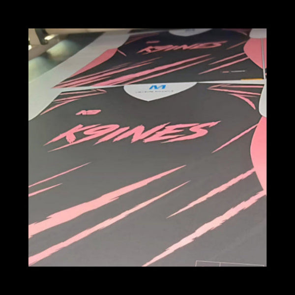 A close-up of sports jersey printing process using sublimation
